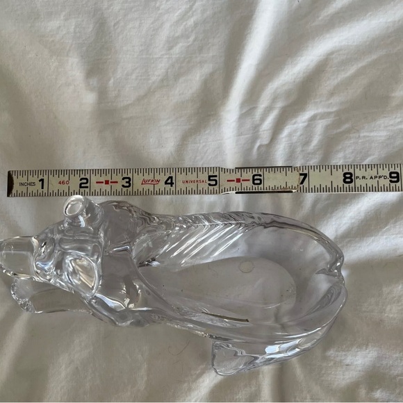 Bayel Hand-Made French Crystal Wolf Ash Tray / Candy Dish - Picture 9 of 14